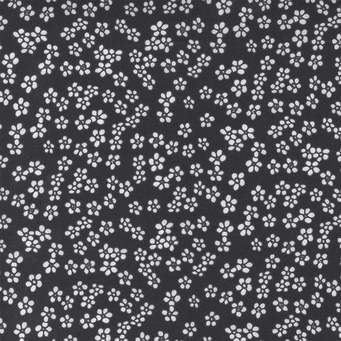 black and white daisy cotton fabric