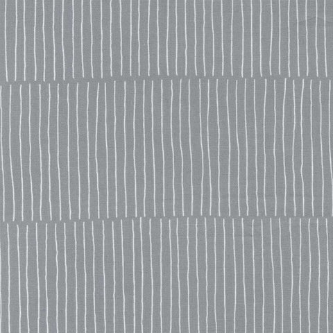 grey and white lines cotton fabric