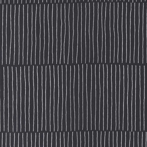 black and white lines cotton fabric