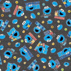 Cookie Monster cotton fabric